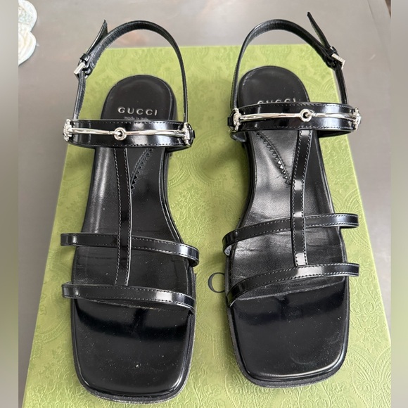 Authentic Like New Gucci Nero Women's Black Strappy Sandals